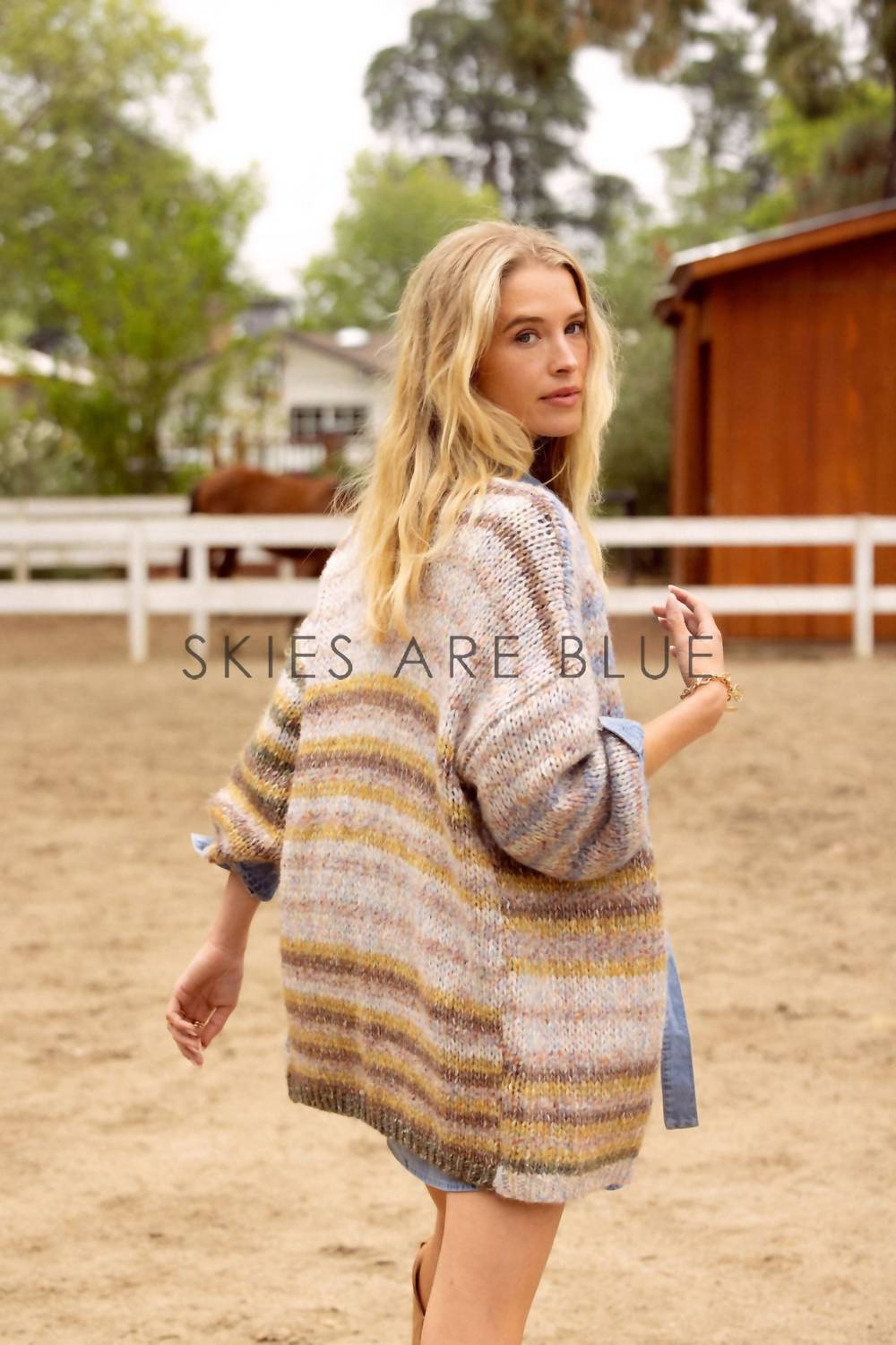 Skies Are Blue - Multi Stripe Cardigan