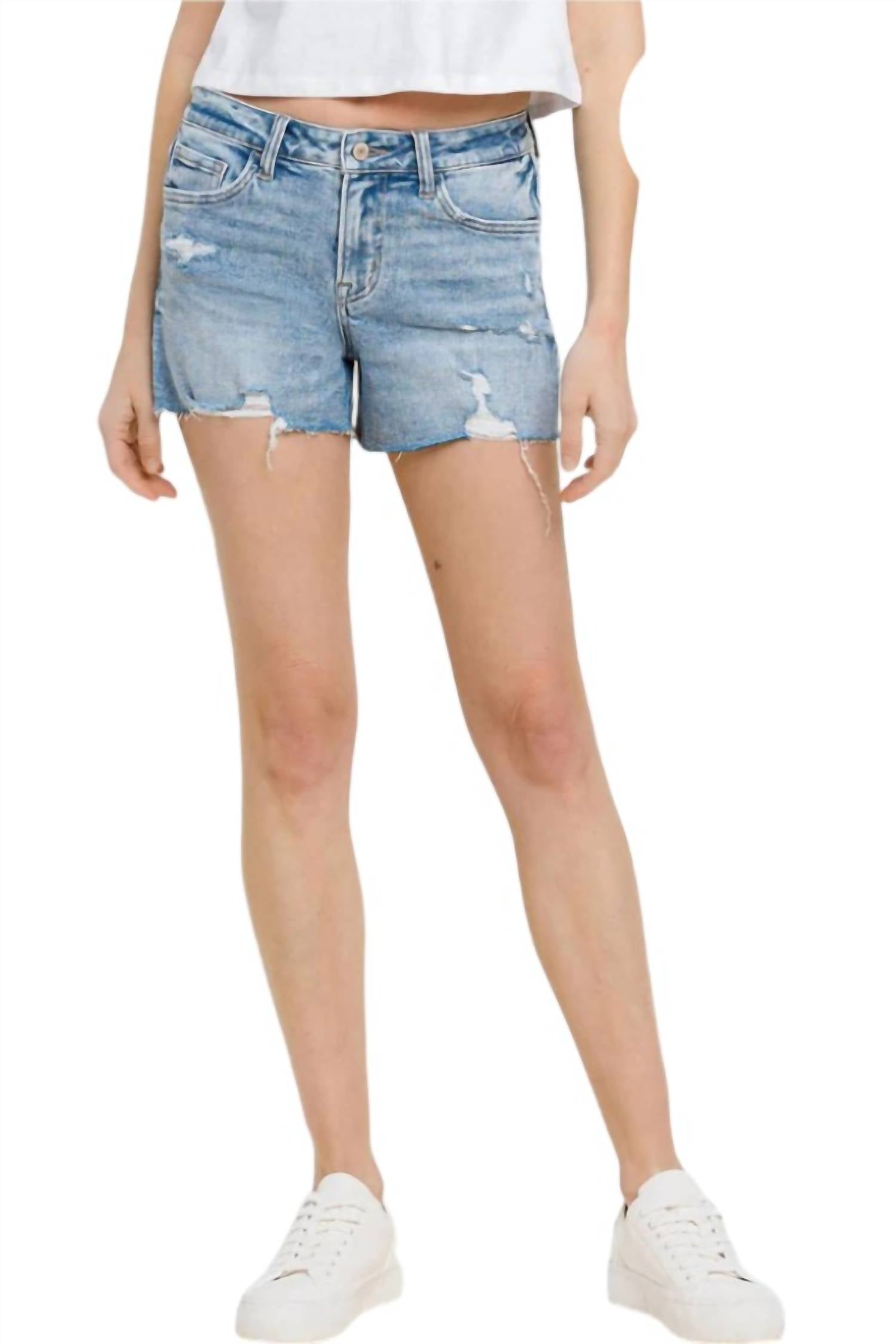 Vervet By Flying Monkey - Mid Rise Holly Shorts - PLUS