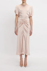 Victoria Beckham - Gathered Waist Midi Dress