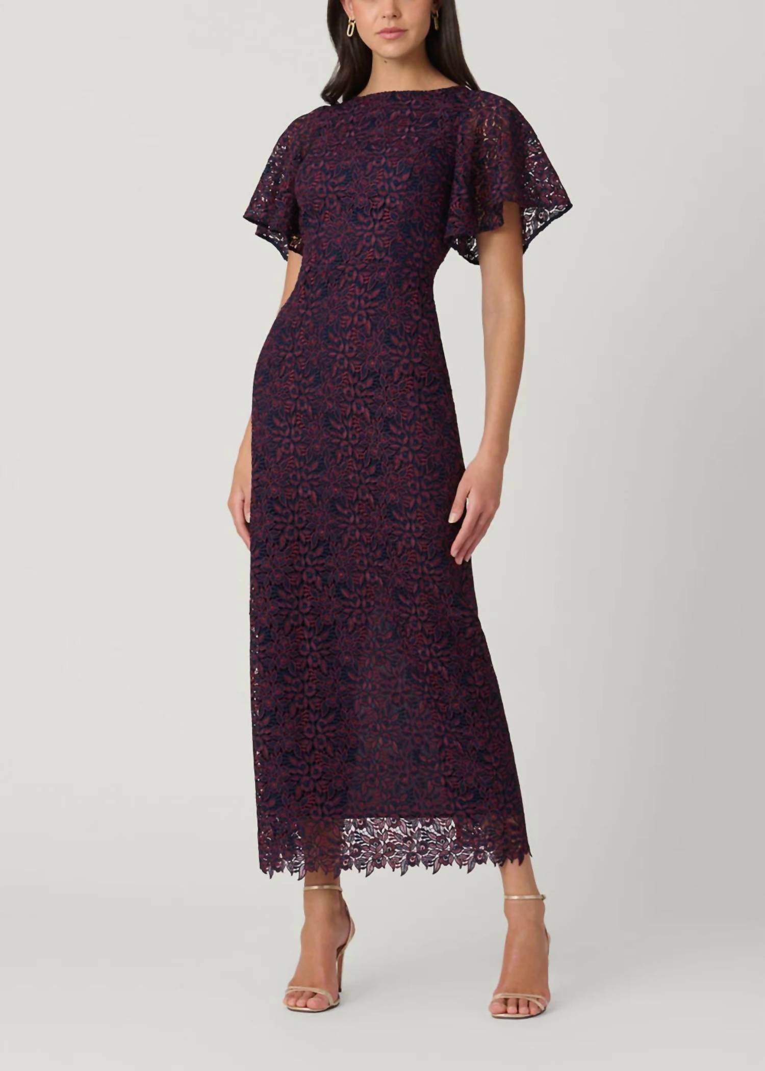 Shoshanna - Bess Two-toned Lace Cocktail Dress