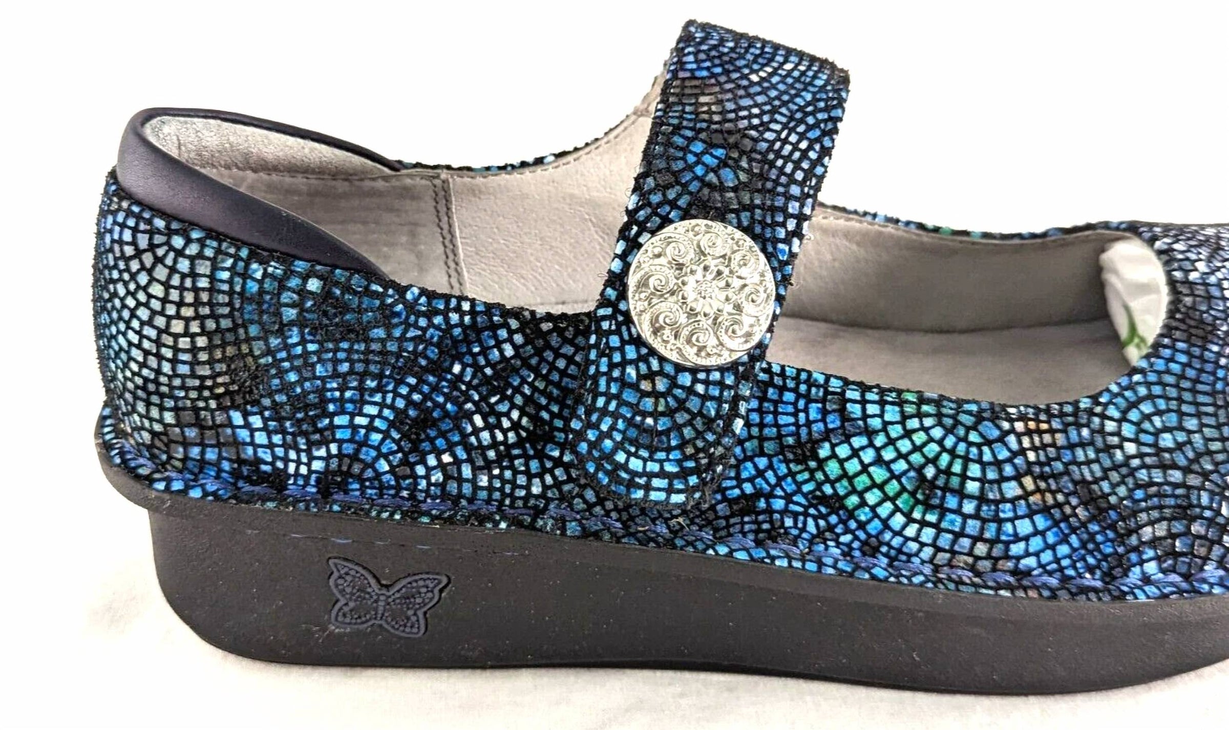 Alegria Women's Paloma Mosaic Leather Mary Jane Shoes in fandamonium blue - women's flats - alternate view