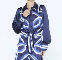 Ciebon - Zaria Tie Front Long Sleeve Top