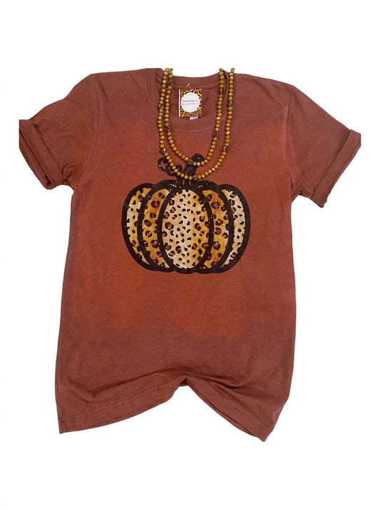 Southern Attitude - Women's Leopard Pumpkin Tee