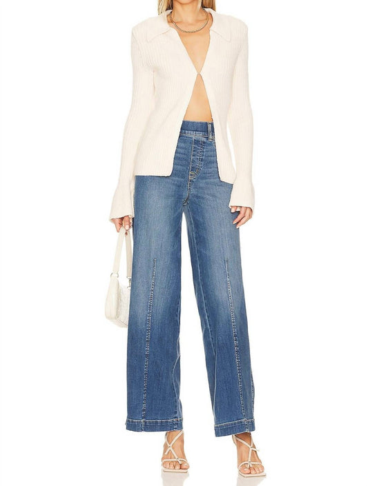 Spanx - Seamed Front Wide Leg Jeans