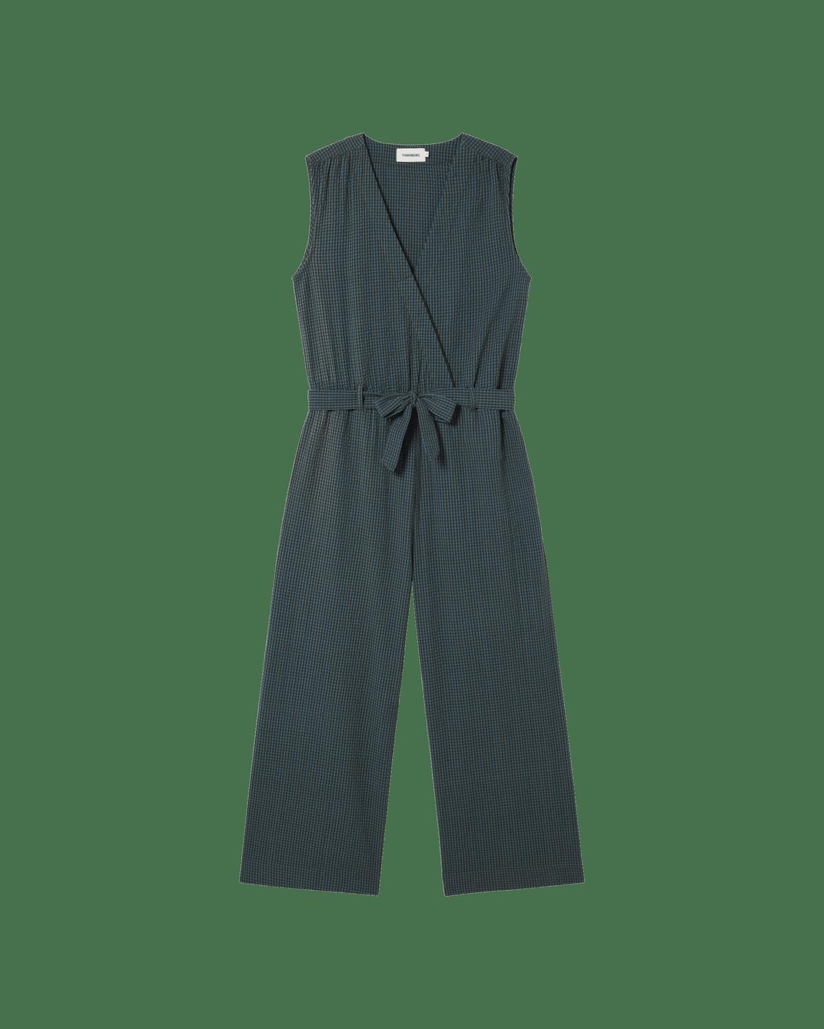 Thinking Mu - Seersucker Winona Jumpsuit