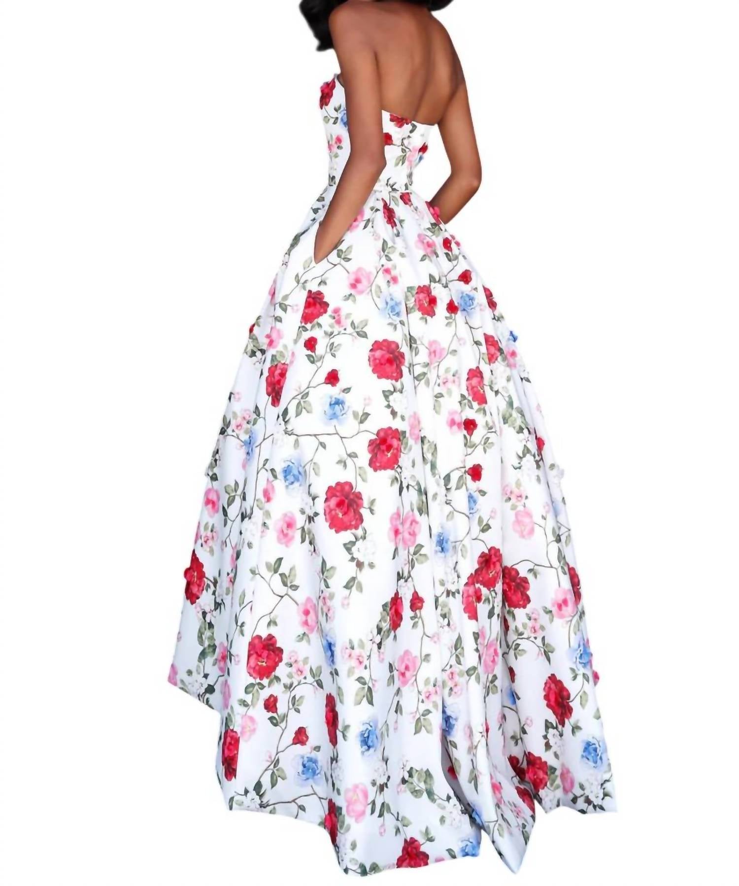 Sherri Hill - Strapless Taffeta Strapless Dress