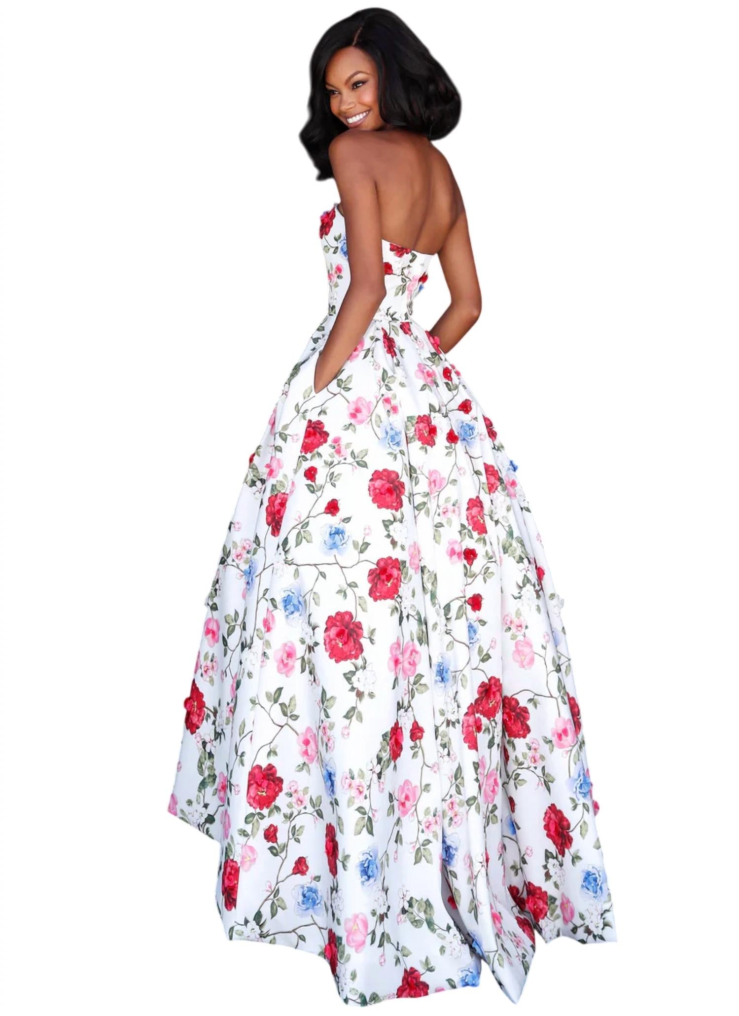 Sherri Hill - Strapless Taffeta Strapless Dress
