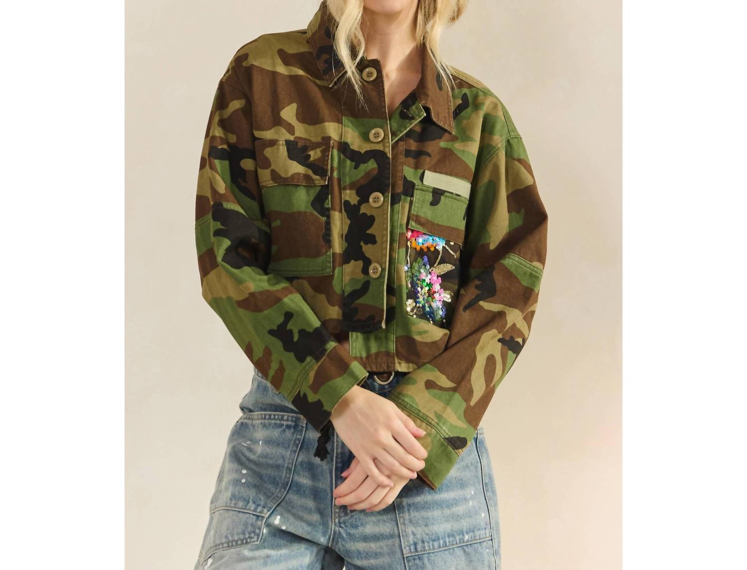 Veveret - Sequins Contrast Jacket