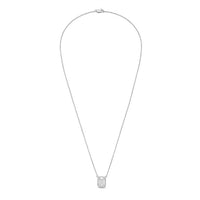 Diana M Jewels - 1.00 Ct Lab Grown Emerald Bezel Pendant Necklace - Delicate