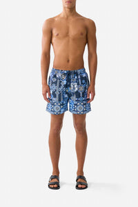 Camilla - Elastic Waist Mid Length Boardshorts