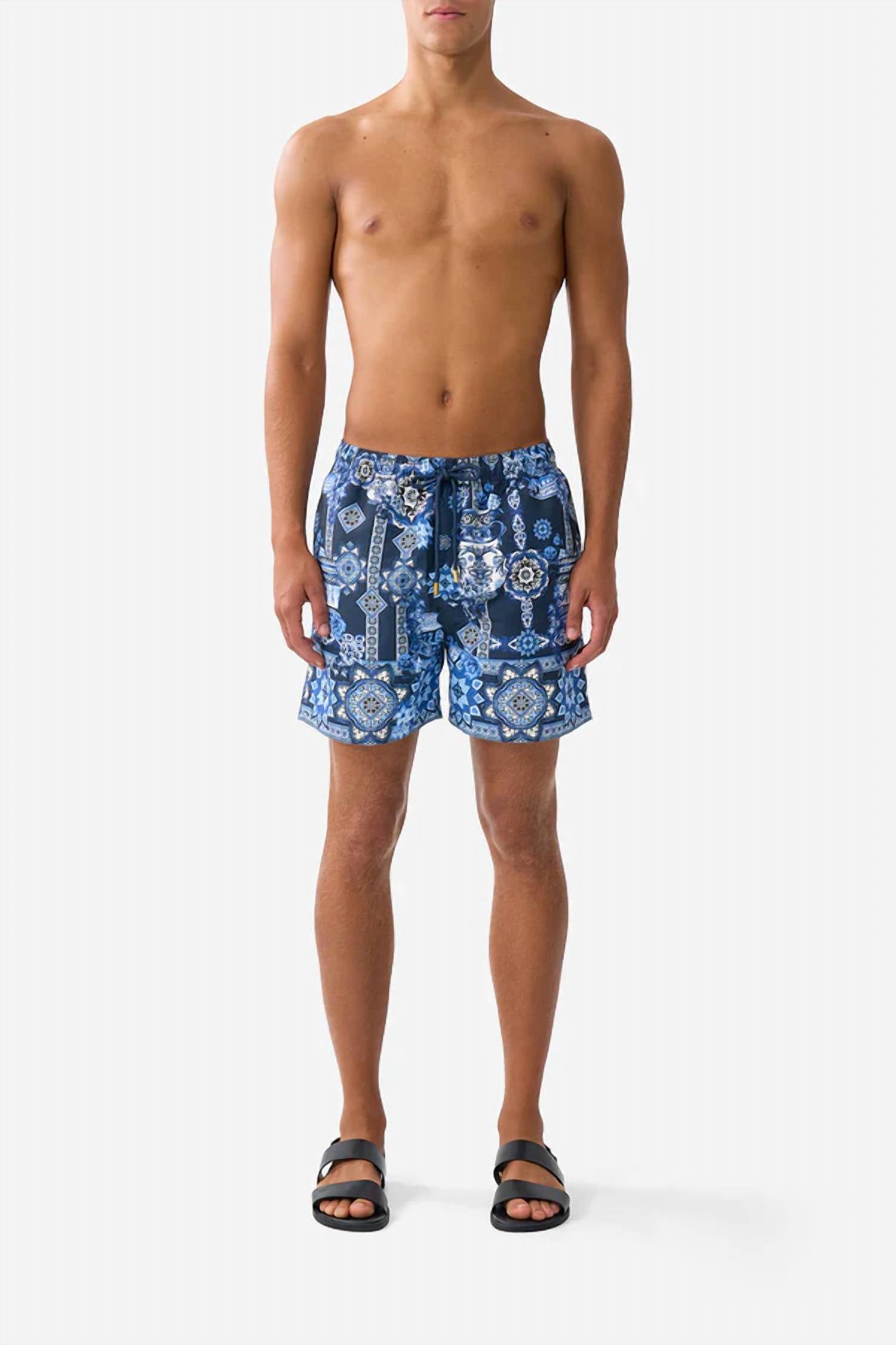 Camilla - Elastic Waist Mid Length Boardshorts