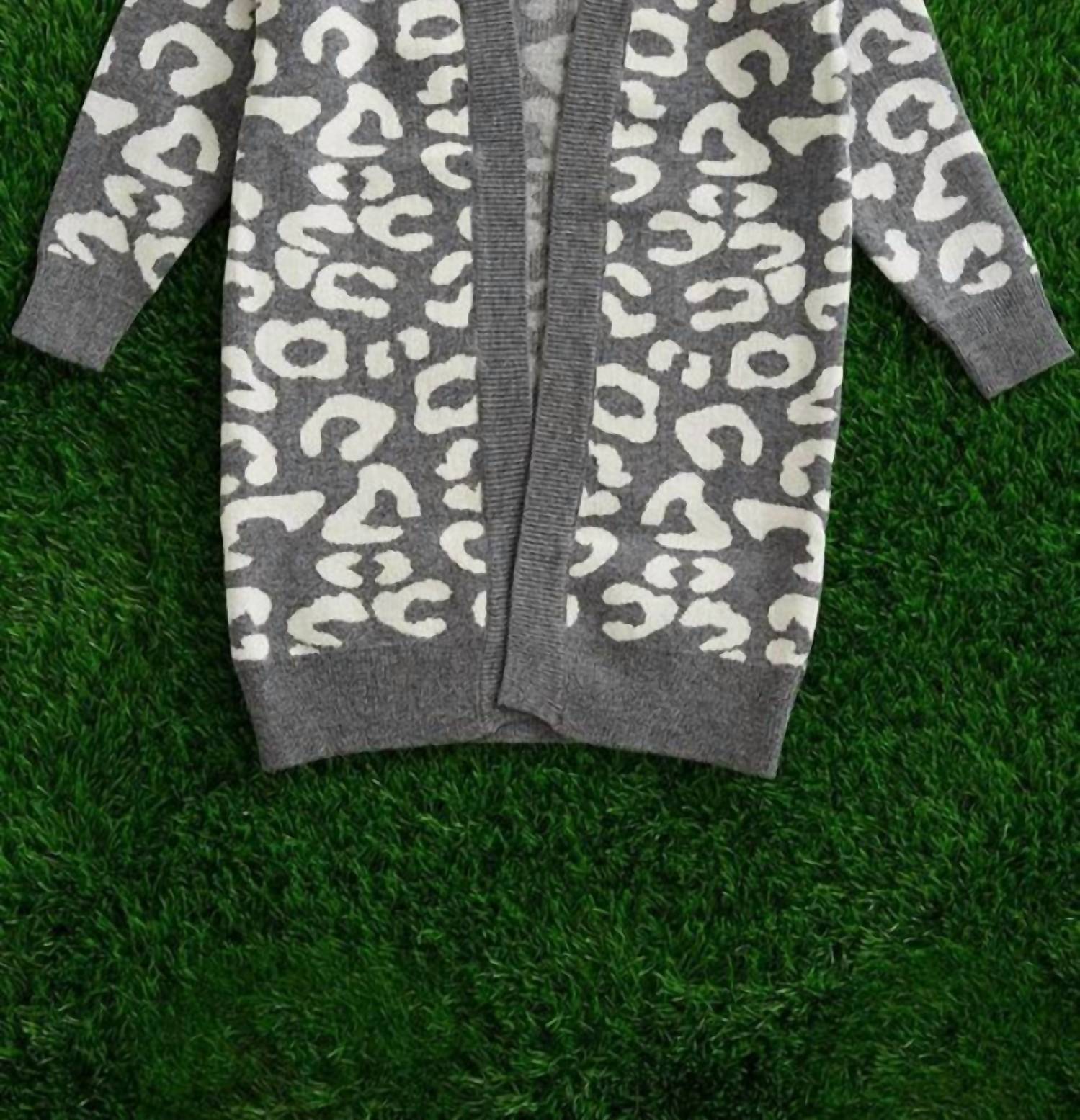 Kids Charm - Girl's Leopard Sweater