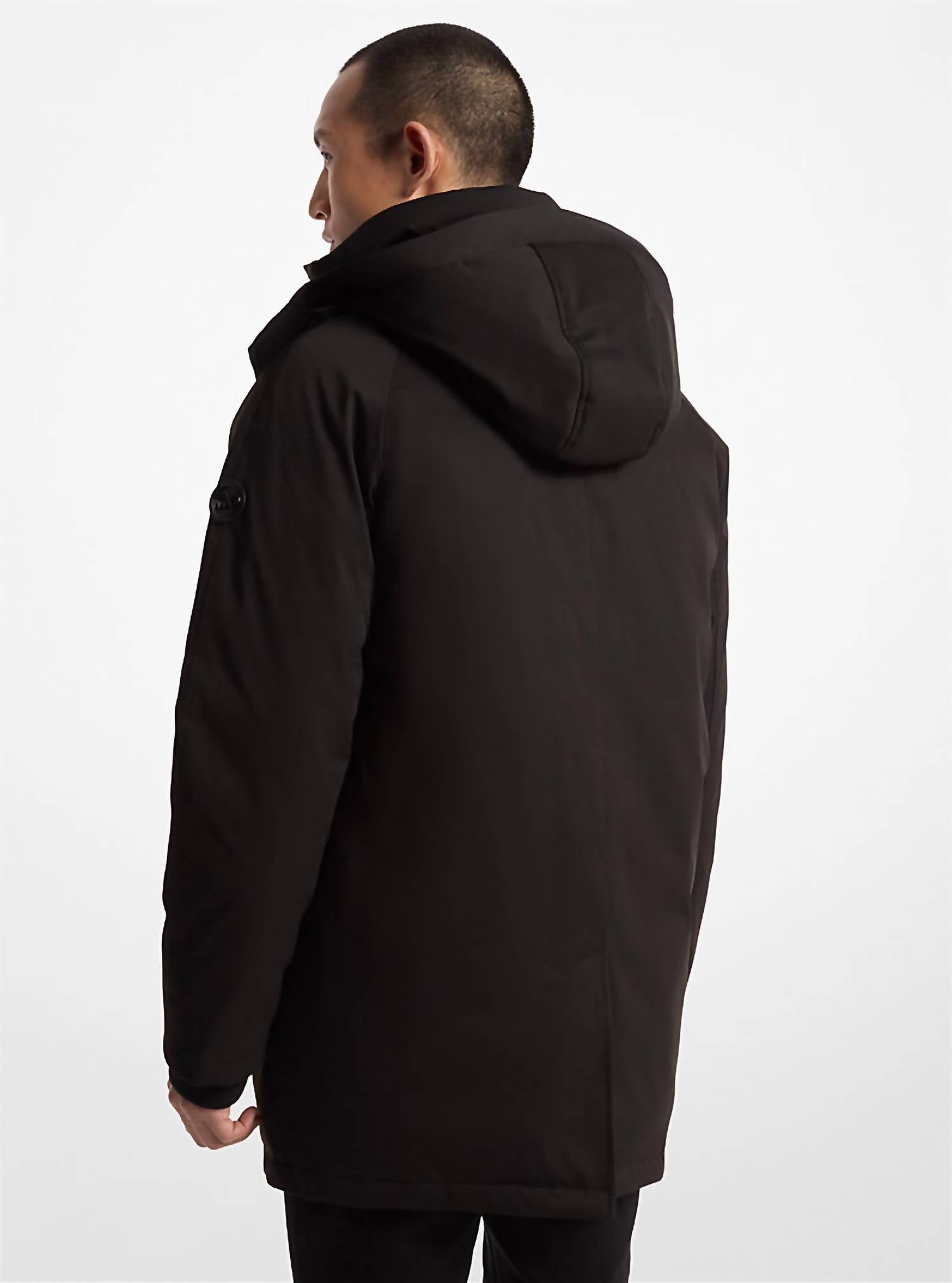 MICHAEL KORS Melrose 2-in-1 Woven Parka Full Zip Jacket in 1 woven parka full zip jacket in black - men's jacket - alternate view