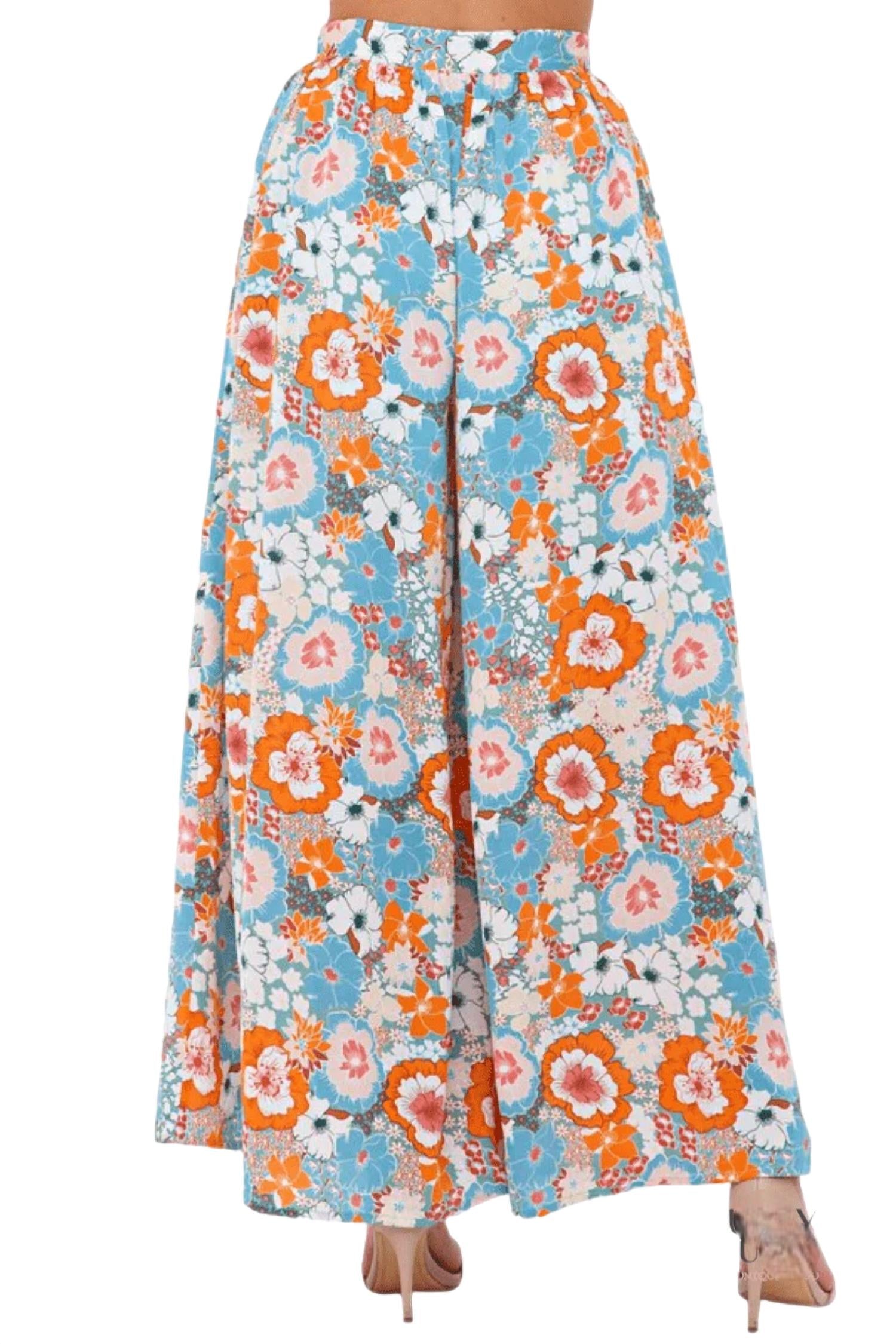 Fore Collection - Harmony Flower Power Crop Top & Flare Pant Set