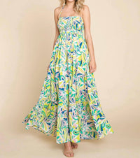 Rolypoly - Floral Halter Cami Sun Maxi Dress