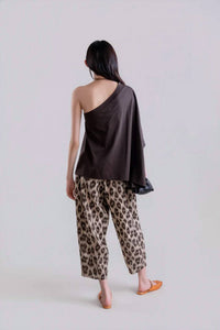 Psophia - Savanna Shadow Slouchy Pants With Pleats