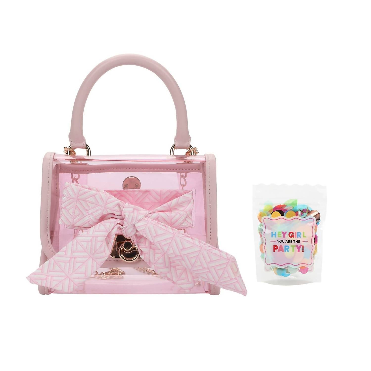 Packed Party - Women's Perfect Bow Clear Vinyl Mini Handbag