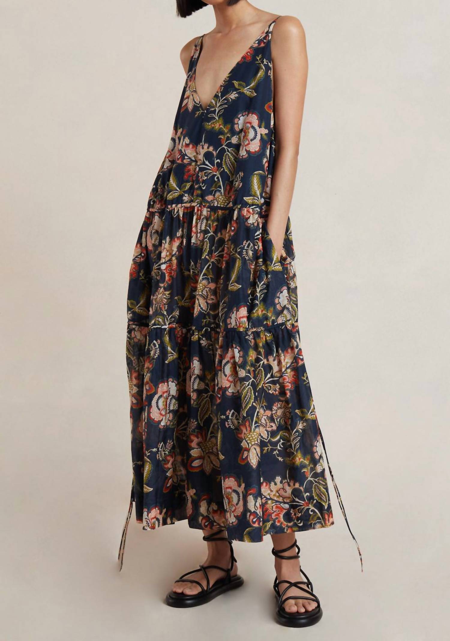 BEC + BRIDGE Lori Maxi Dress in navy floral - women's dress