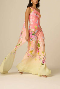 Hemant & Nandita - Avya One Shoulder Sash Dress