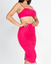 Capella - Savage Tube Top And Midi Skirt Set