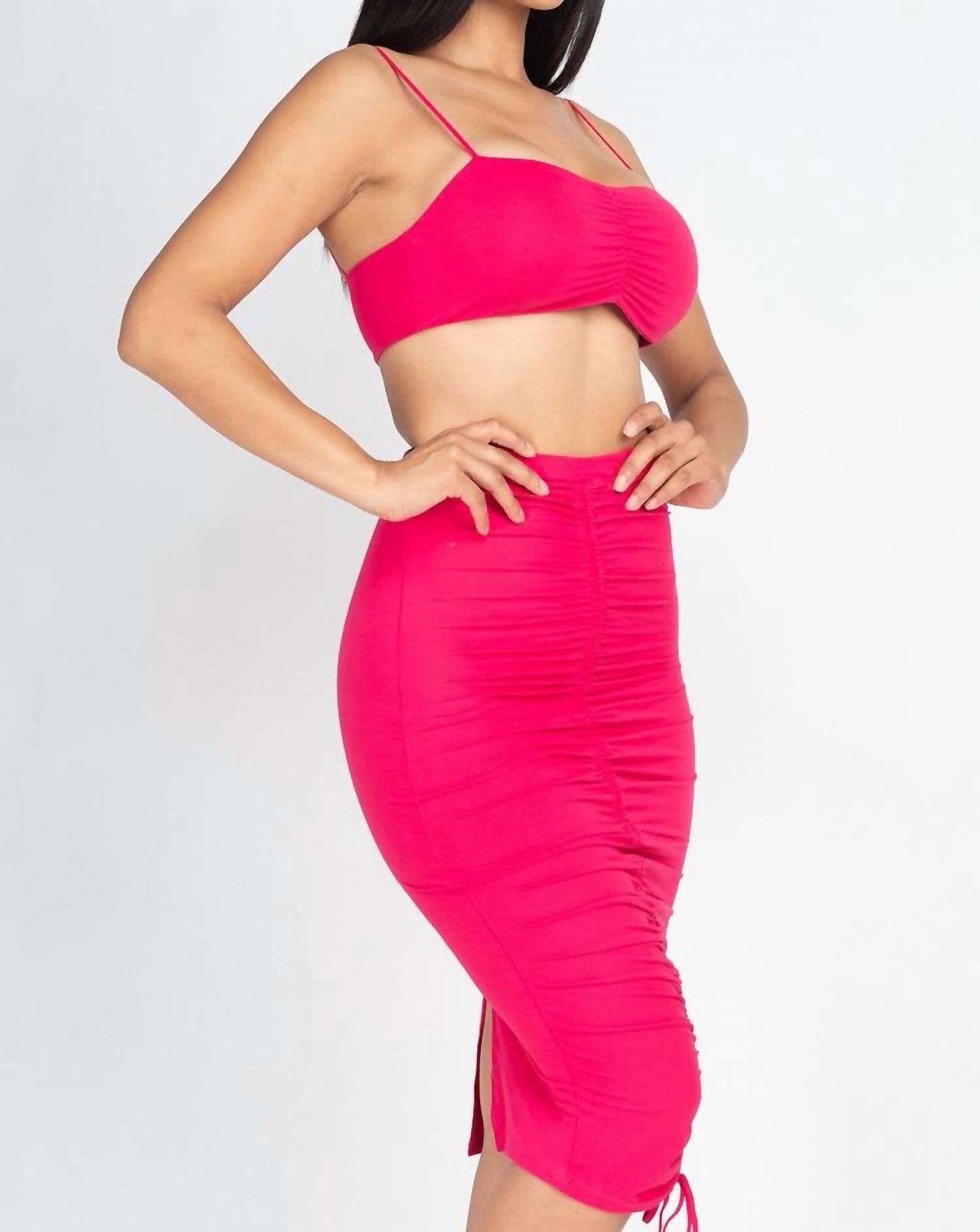 Capella - Savage Tube Top And Midi Skirt Set
