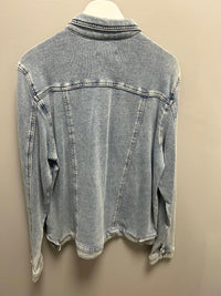 Be Cool - Women's Soft Washed Button Up Jacket with Pockets