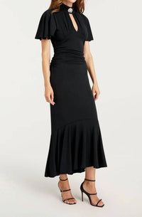 cinq a sept Rosita Trumpet Dress in black - women's dress - alternate view