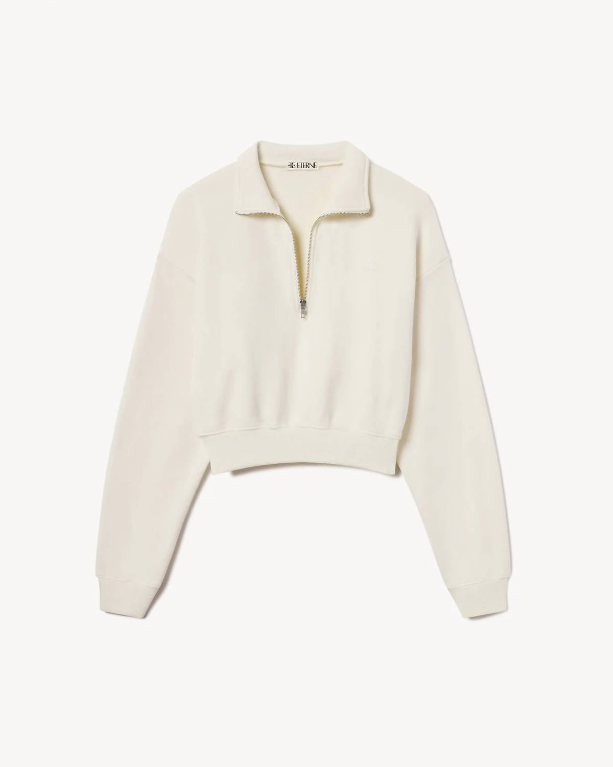 Eterne - Cropped Half Zip Sweatshirt