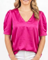 Yellow Lovebirds - Inez V-neck Top