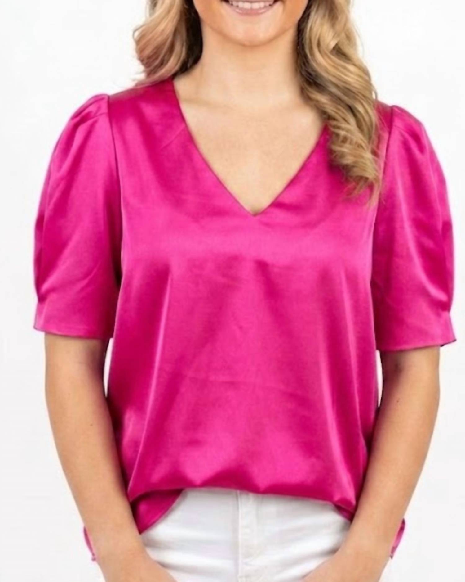Yellow Lovebirds - Inez V-neck Top