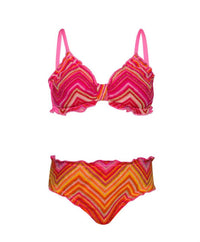 Pq Swim - Girls' Cayenne Lettuce Edge Bikini Set