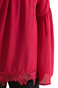 Entro - Tassel Tie Babydoll Blouse
