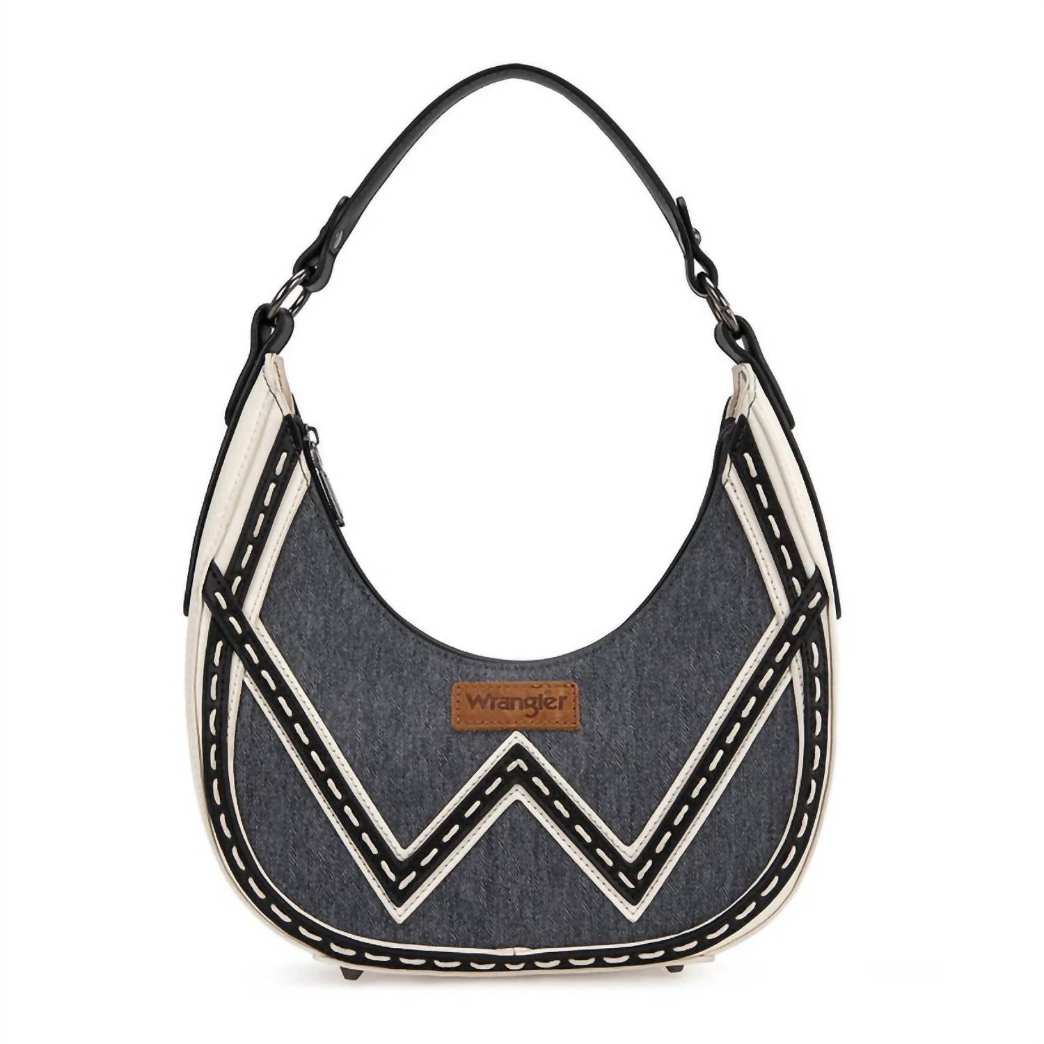 Wrangler - WESTERN CONTRAST STITCH CHEVRON HOBO SHOULDER BAG