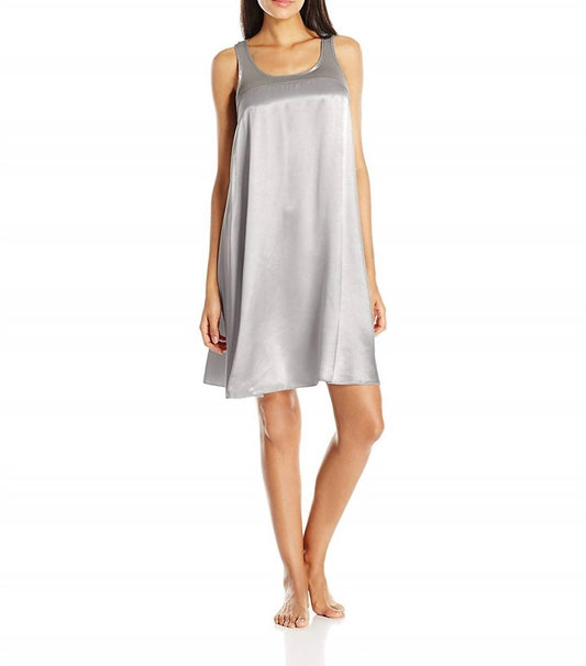 Lindsay Satin and Rib Nightgown