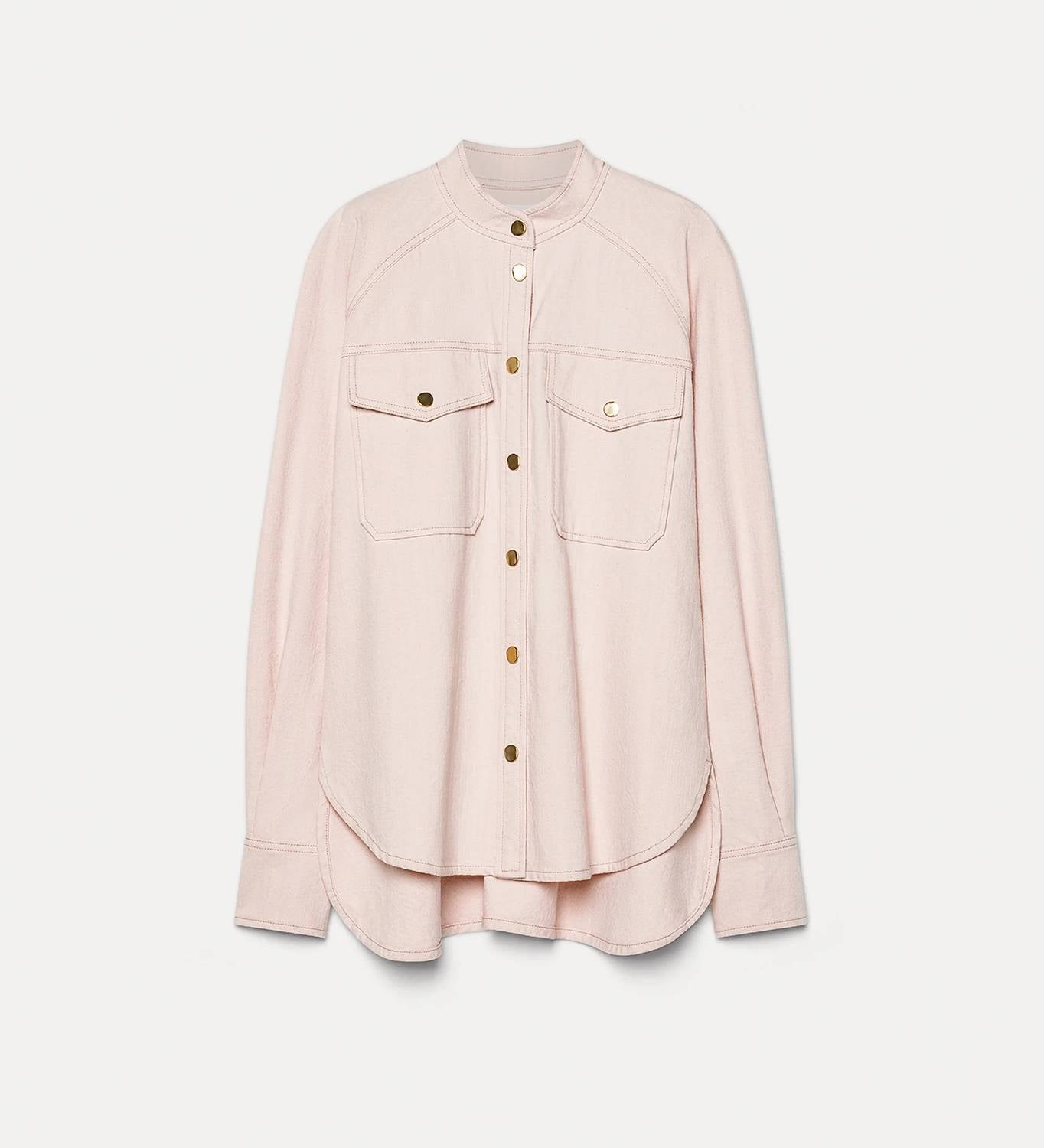 Forte Forte - Cavalry Denim Mandarin Collar Shirt