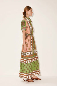 Shop Sevenday Cabo Print Shirt Dress in multi - women's dress - detail view