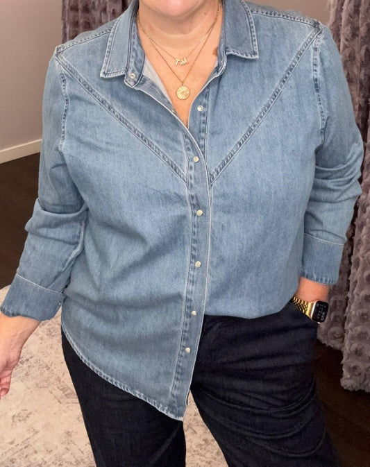 Dear John Denim - Star Denim Button Up Top