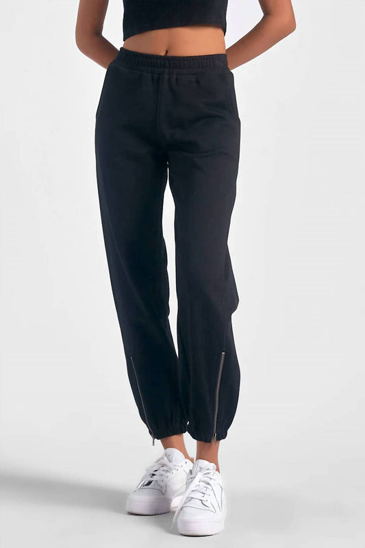 Elan - Ankle Zipper Relaxed Jogger