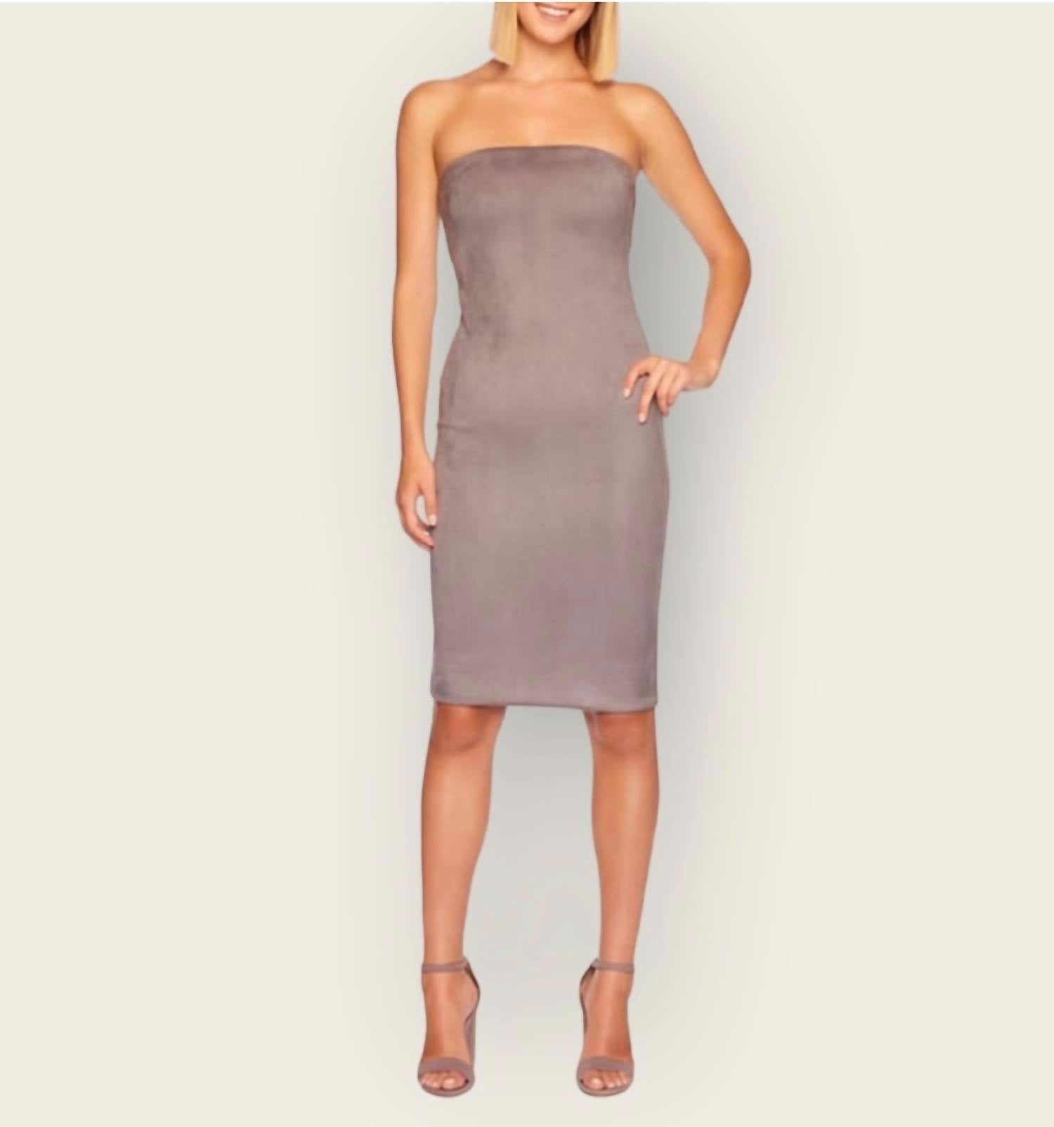 Susana Monaco - Tube faux suede dress midi