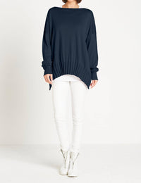 Planet By Lauren G. - Ribbed Boatneck Top