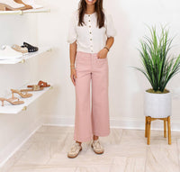 Rae Mode - Cotton Twill Wide Leg Pant