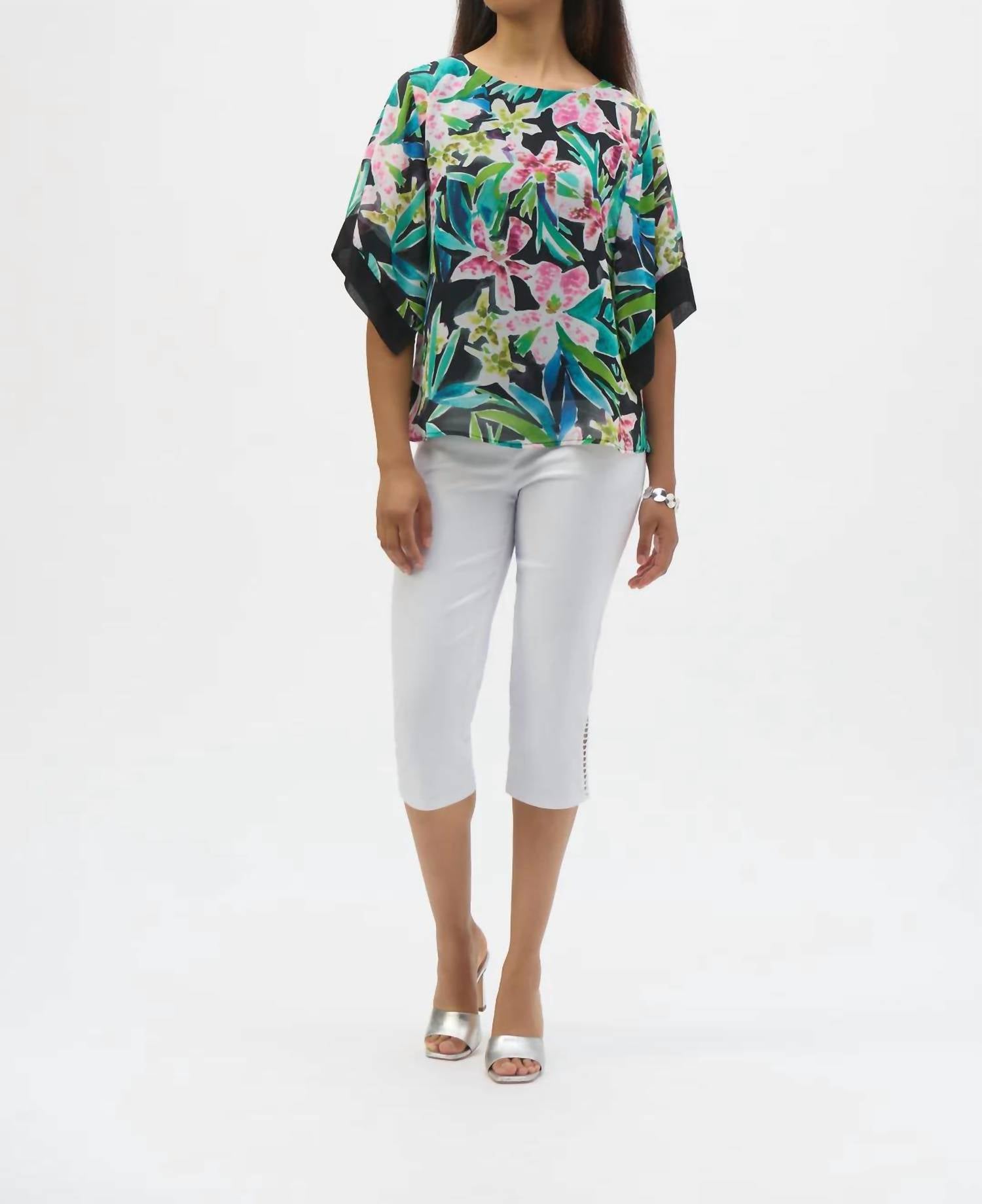 Joseph Ribkoff - Tropical Print Chiffon Top