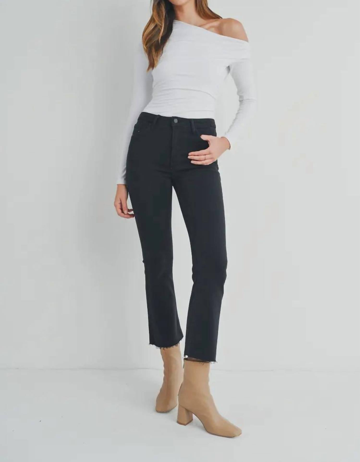 Just Black Denim - Crop Flare Jean