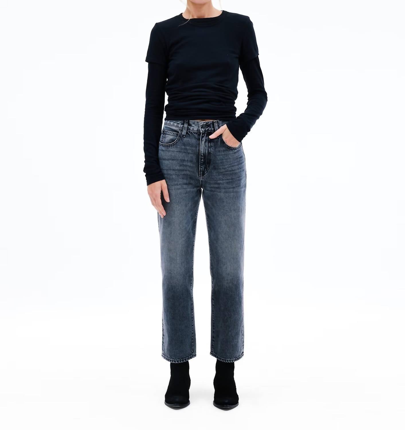 Slvrlake - London Crop High Rise Straight Jeans