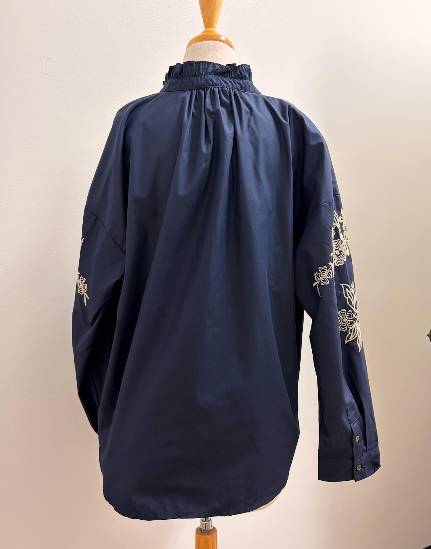 Entro - Delphinium Long Sleeve Blouse