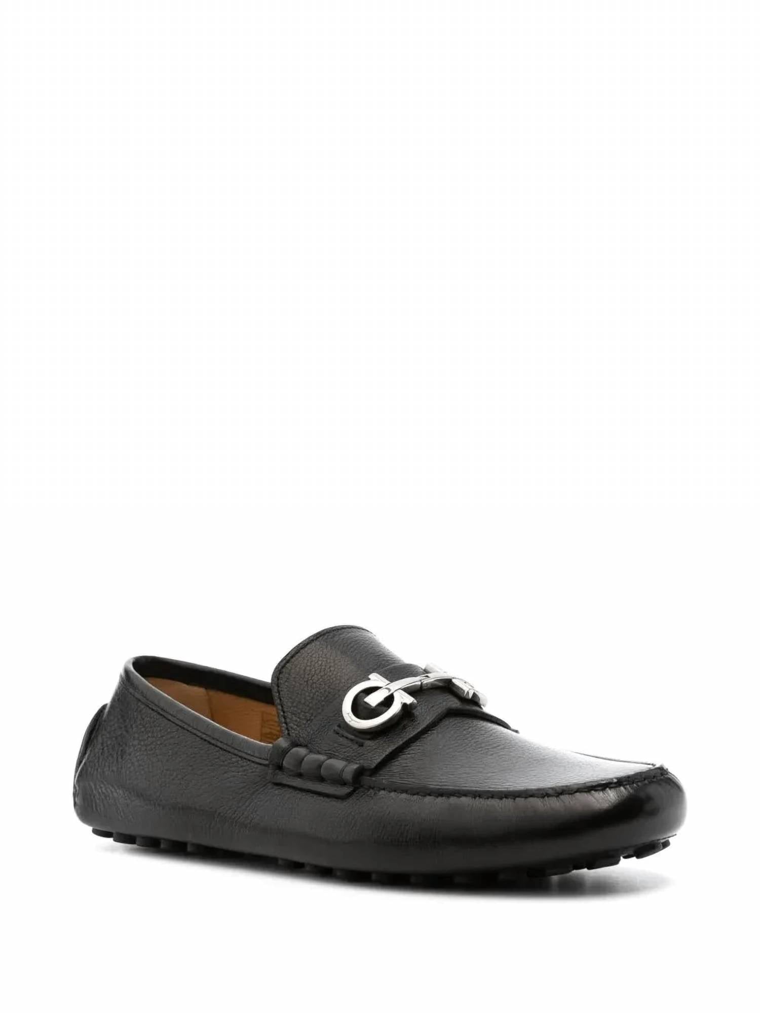 Salvatore Ferragamo - Men's Gancini-plaque Driver Shoes