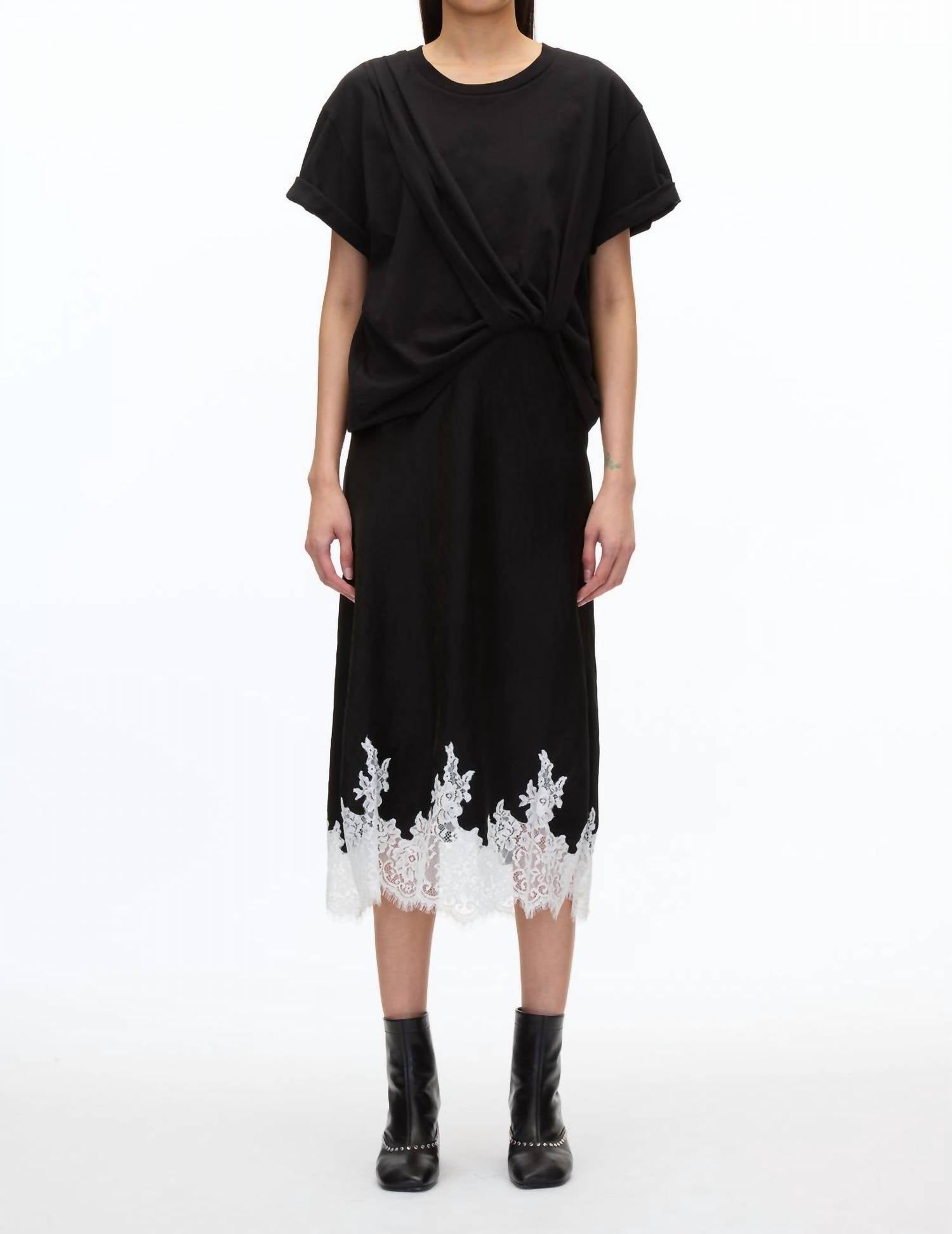 3.1 Phillip Lim - Draped T-shirt Slip Combo Dress