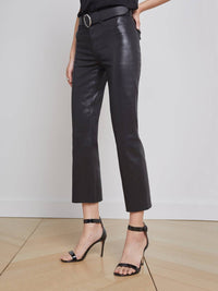 L'Agence - Kendra Coated Crop Flare Jean