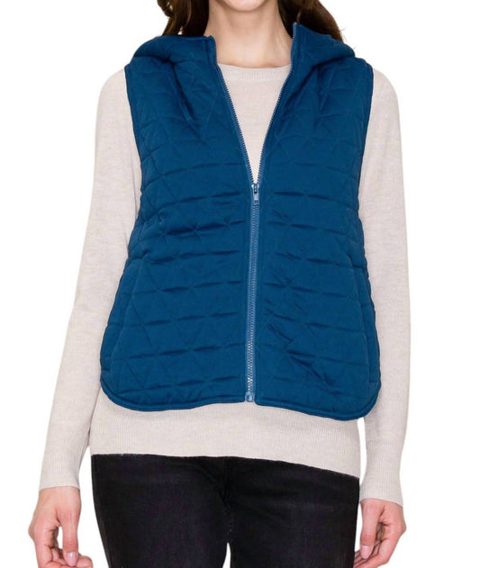 Staccato - Hooded Quilted Knit Vest