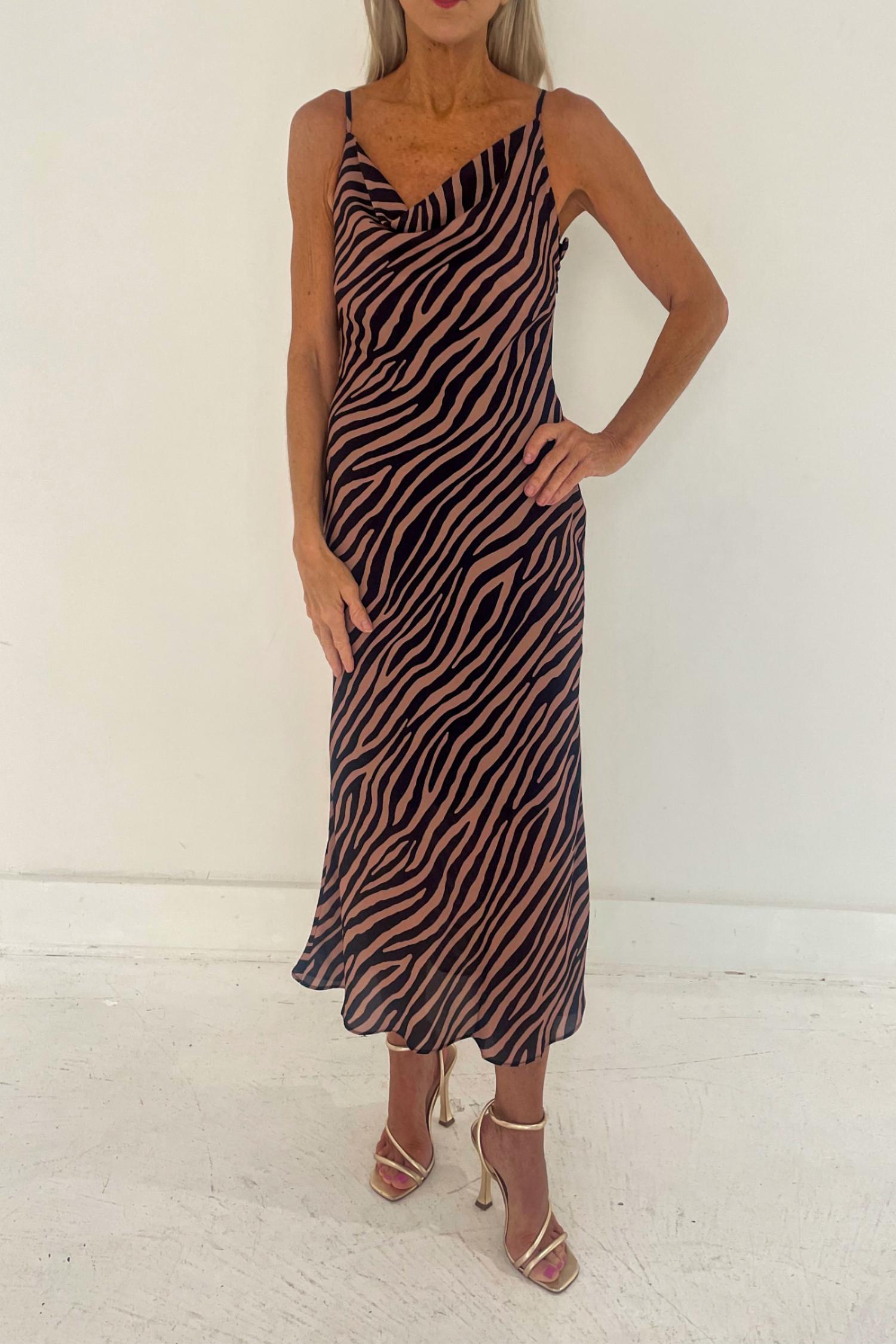 Adelyn Rae - Tiger Print Slip Dress